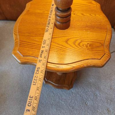 Vintage Floor Lamp With Table Wood