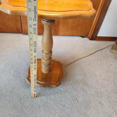 Vintage Floor Lamp With Table Wood