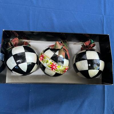 MacKenzie-Childs 3 ornaments