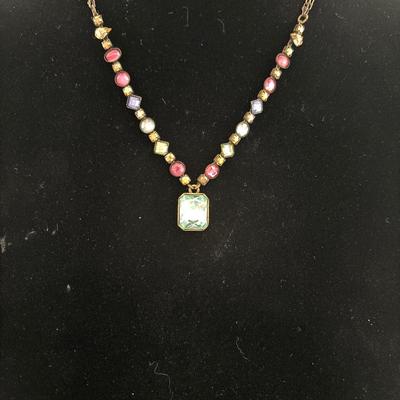 Rainbow sherbet, color, crystal necklace