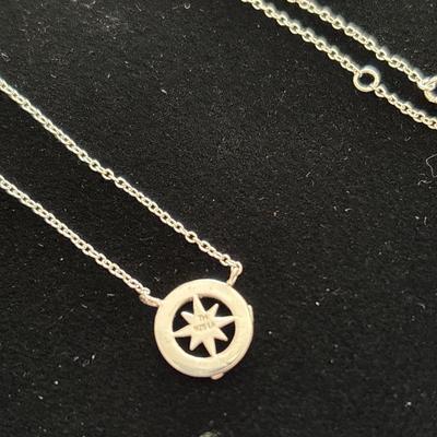 925 Sterling silver compass pendant and Chain necklace