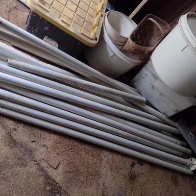 Canvas Party Tent with Aluminum Tent Posts (Size Unknown) (MB)