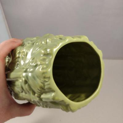 Glazed Ceramic Celery Design Vase
