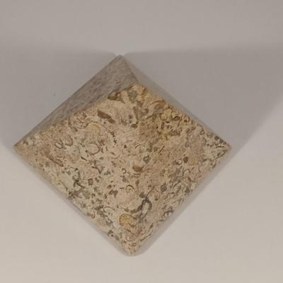 Solid Stone Pyramid Paperweight