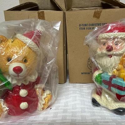 Two Christmas Light up figurines