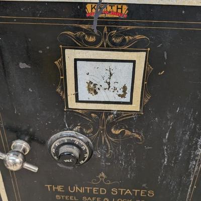 United States Steel Safe & Lock Antique Floor Safe