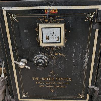 United States Steel Safe & Lock Antique Floor Safe