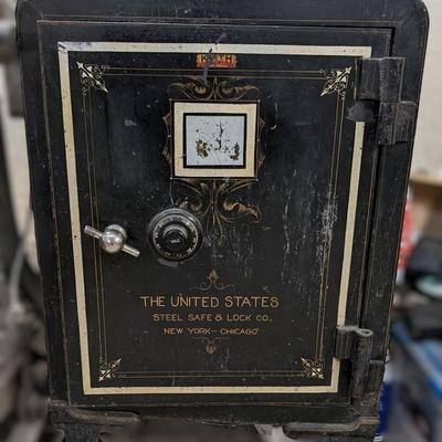 United States Steel Safe & Lock Antique Floor Safe