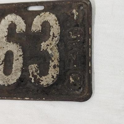 1918 Colorado License Plate