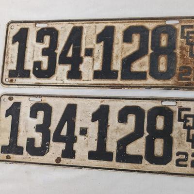 1922 Colorado License Plates