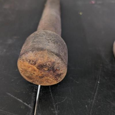 Cast Iron Mortar Pestle with Antique Irons