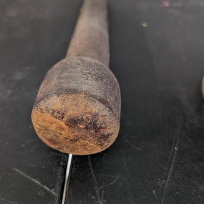 Cast Iron Mortar Pestle with Antique Irons