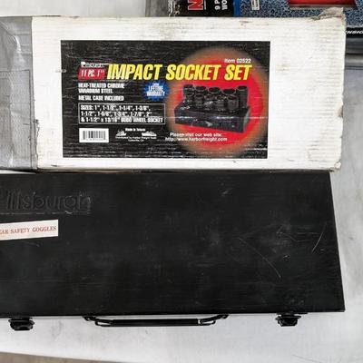 Deep Well Impact Sockets, Wobble Extension Set, Adapter Set, and Impact Set