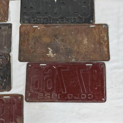 1921-1925 Colorado License Plates