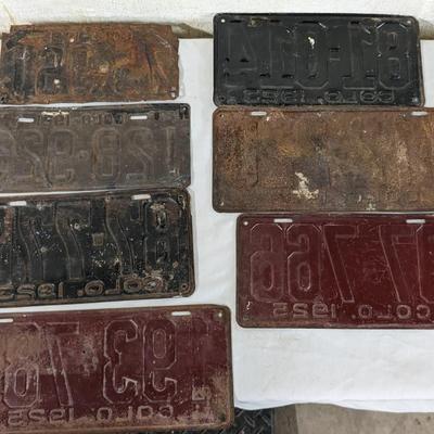 1921-1925 Colorado License Plates