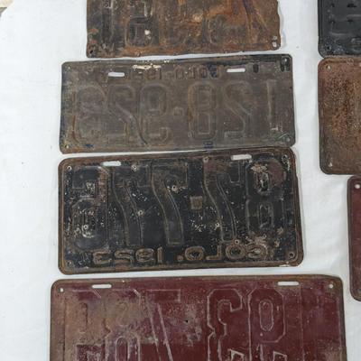 1921-1925 Colorado License Plates