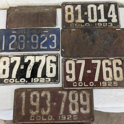 1921-1925 Colorado License Plates