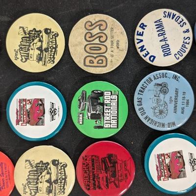 Street Rod Buttons and Enamel Pins