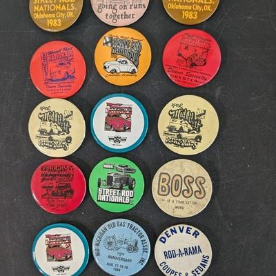 Street Rod Buttons and Enamel Pins