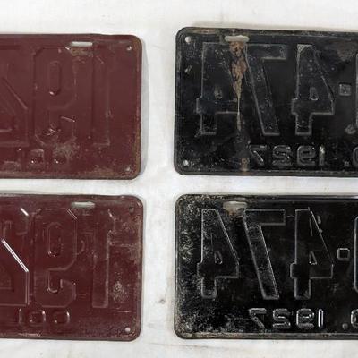 1925-1928 Colorado License Plates