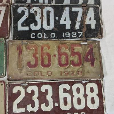 1925-1928 Colorado License Plates