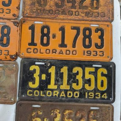 1931-1934 Colorado License Plates