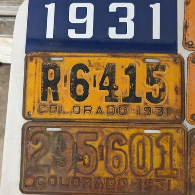 1931-1934 Colorado License Plates