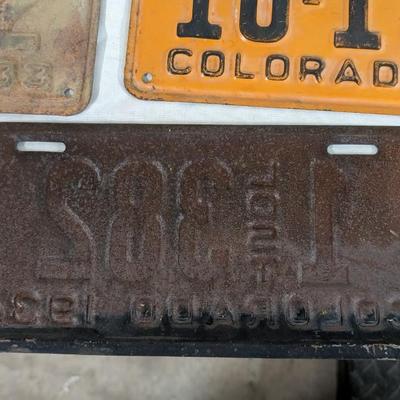 1931-1934 Colorado License Plates