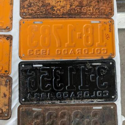 1931-1934 Colorado License Plates