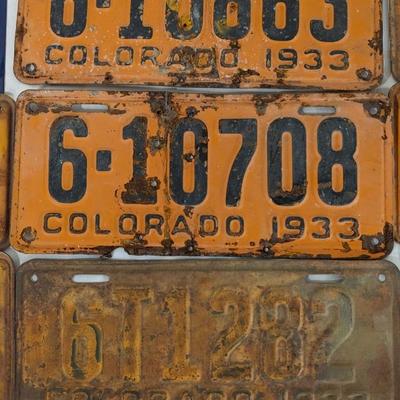 1931-1934 Colorado License Plates