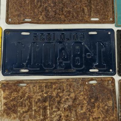 1935-1939 Colorado License Plates