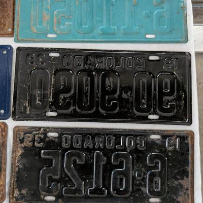 1935-1939 Colorado License Plates