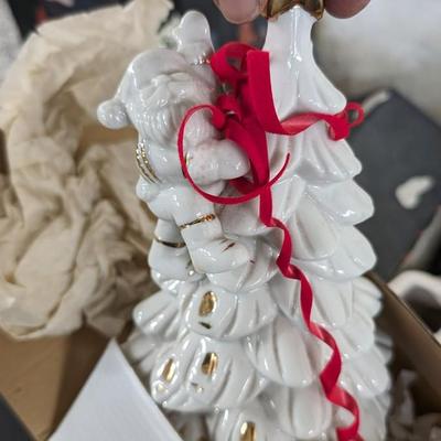 Christmas Trees and Village Pieces