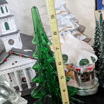 Christmas Trees and Village Pieces