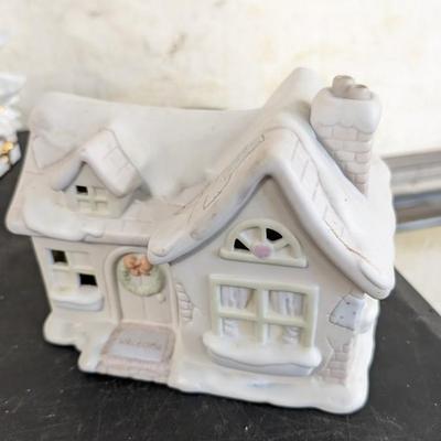 Christmas Trees and Village Pieces