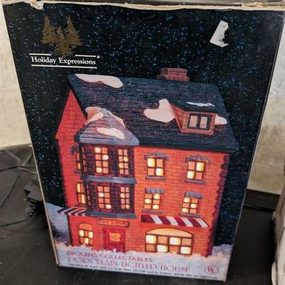 Christmas Trees and Village Pieces