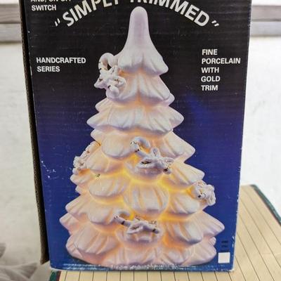 Christmas Trees and Village Pieces