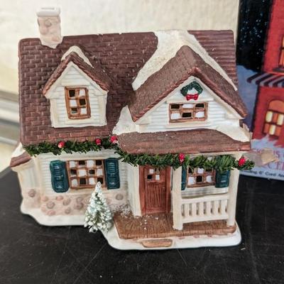 Christmas Trees and Village Pieces