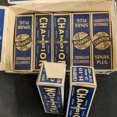 Vintage Packard Wiring Cable and Champion H-10 14mm Spark Plugs