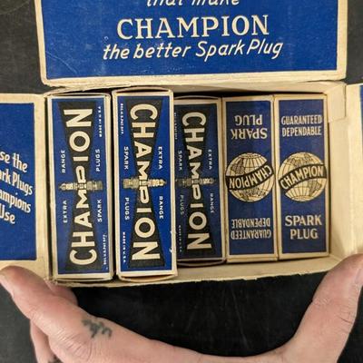 Vintage Packard Wiring Cable and Champion H-10 14mm Spark Plugs