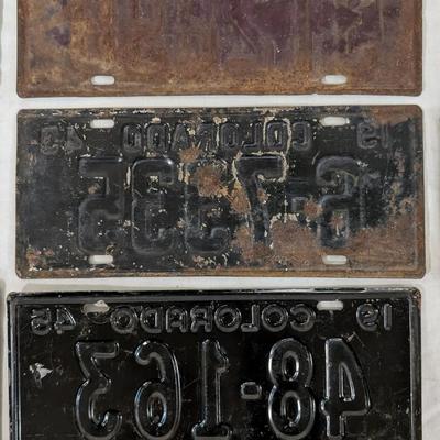 1940-1945 Colorado License Plates