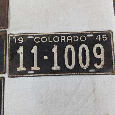 1940-1945 Colorado License Plates