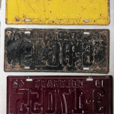 1940-1945 Colorado License Plates