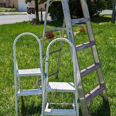 Werner 6 ft Aluminum Ladder and Step Stools