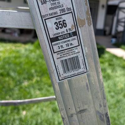 Werner 6 ft Aluminum Ladder and Step Stools