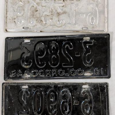 1946-1949 Colorado License Plates
