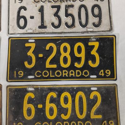 1946-1949 Colorado License Plates
