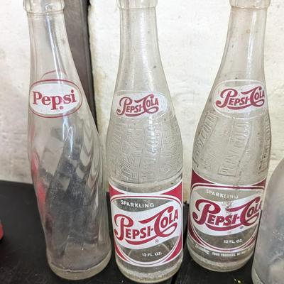 Vintage Cola Bottles and Coca Cola 6 Pack