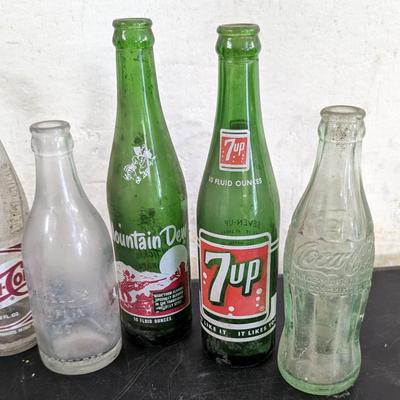 Vintage Cola Bottles and Coca Cola 6 Pack