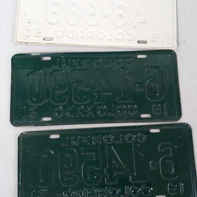 1950-1954 Colorado License Plates